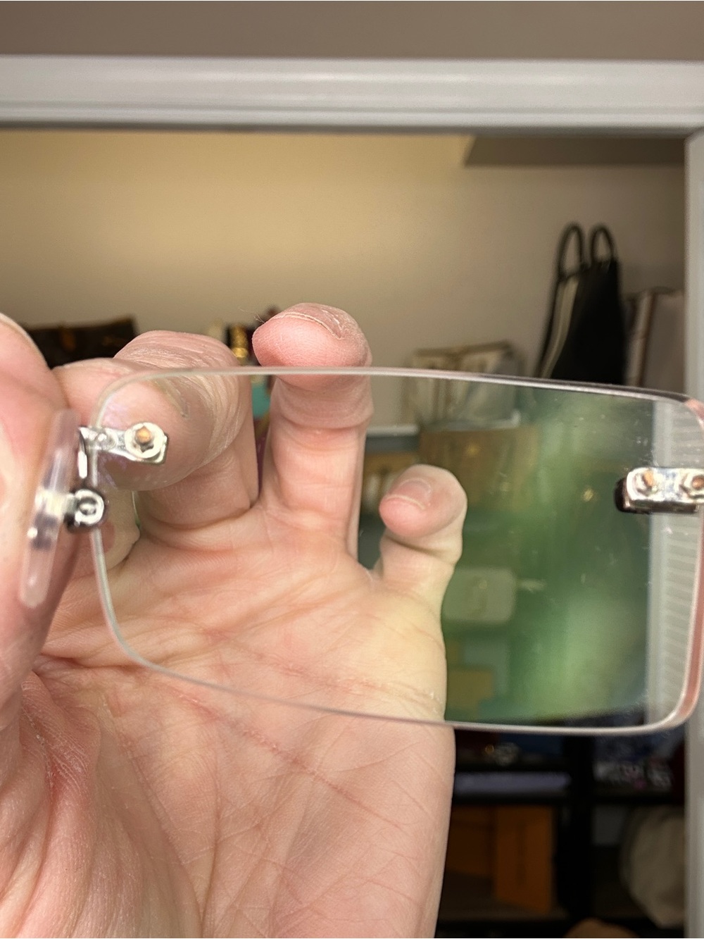 Tiffany & Co. TF1076-B Rimless Crystal Eyeglasses Frames 52□17 135 w/ Case - Picture 12 of 15